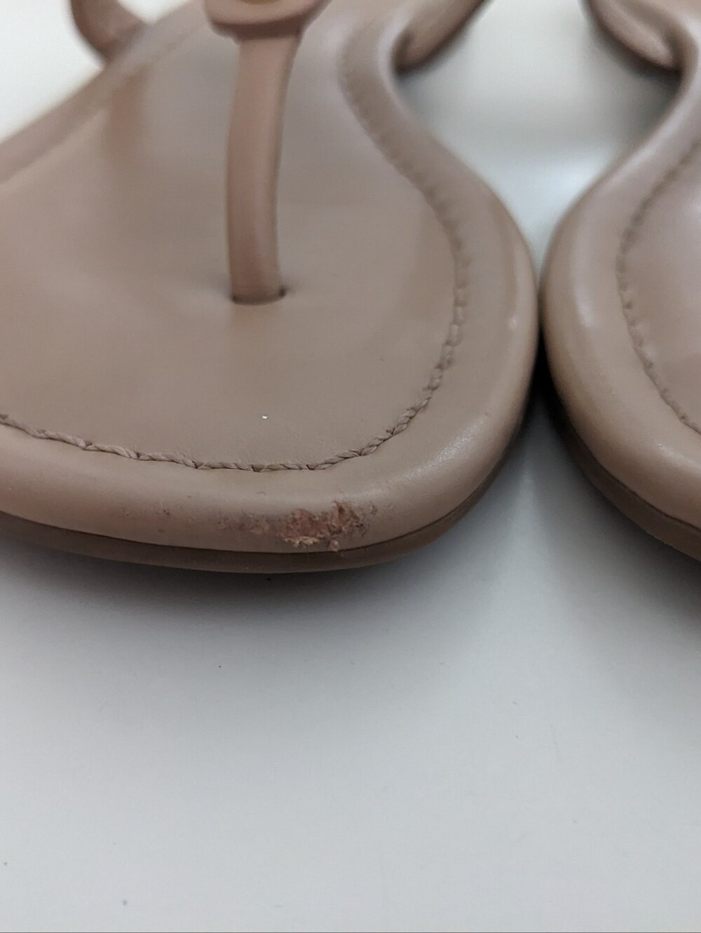 GUC! Tory Burch Miller Sandal In Beige/Tan Size 6 - Picture 10 of 16